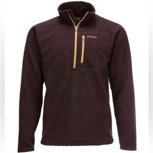 Simms Rivershed 1/4 zip pull over sweater